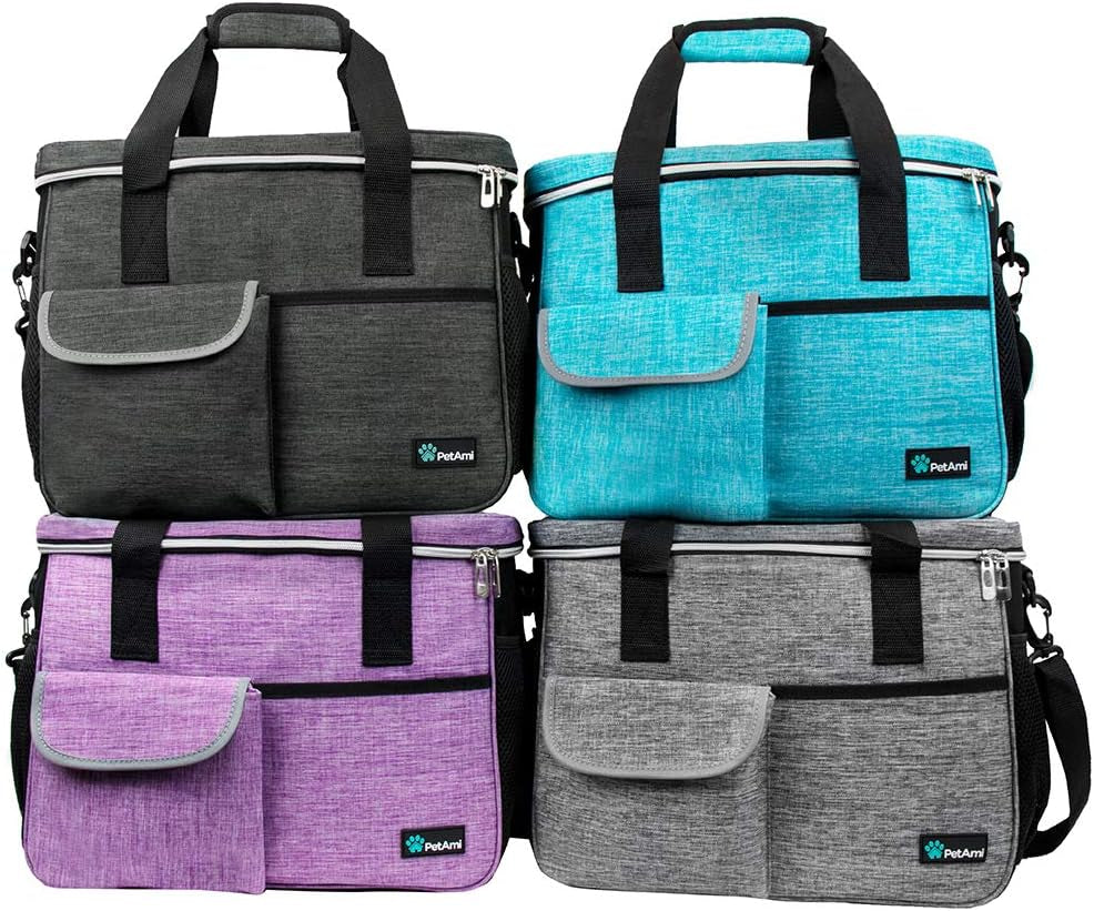 Dog Travel Organizer Kit – Pet Travel Bag with Food Containers & Collapsible Bowls