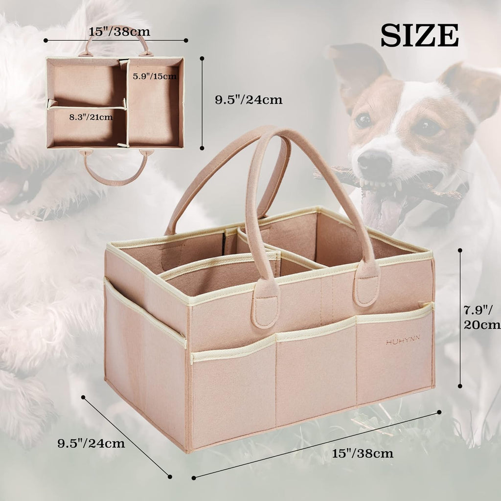 Dog Grooming Travel Tote Bag – Portable Pet Supply Organizer with Multi-Pockets for Home & Travel