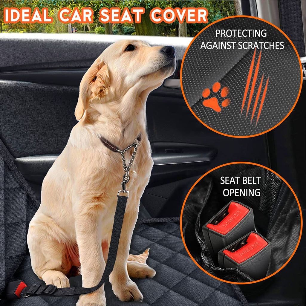 Car seat protector with safety belts