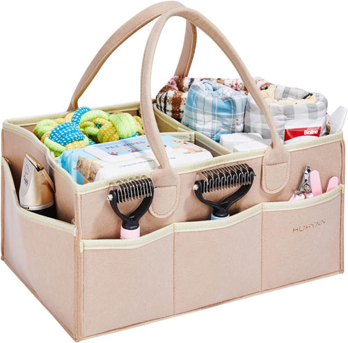 Dog Grooming Travel Tote Bag – Portable Pet Supply Organizer with Multi-Pockets for Home & Travel
