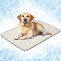 Waterproof Cooling Mat for Dog, Premium Pet Cooling Blanket for Bed Crate, anti Slip Indoor Dog Cool Pad for Sleeping, Q-MAX Large Sofa Couch Cover Mat for Cat, Beige, 40X60