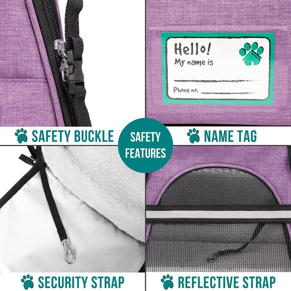 Airline Approved Pet Carrier – Soft Sided Travel Bag for Cats & Small Dogs (Lightweight & Ventilated)